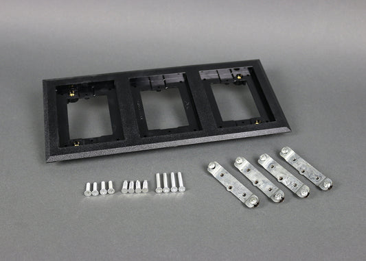 837PCC-BLK - Wiremold - 837PCCBLK Omnibox Three Gang Rectangular Black Plastic Carpet Flange