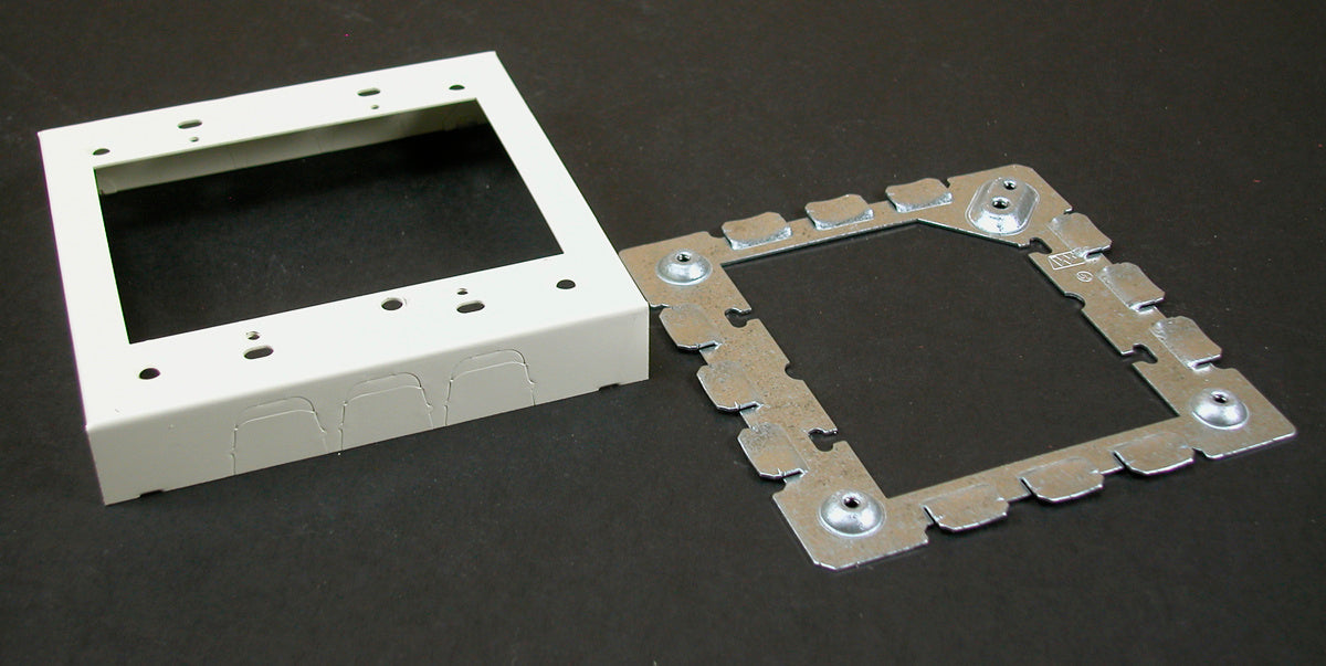 5751-2WH - Wiremold - 57512WH Two Gang Flush Type Extension Adapter Fitting in White