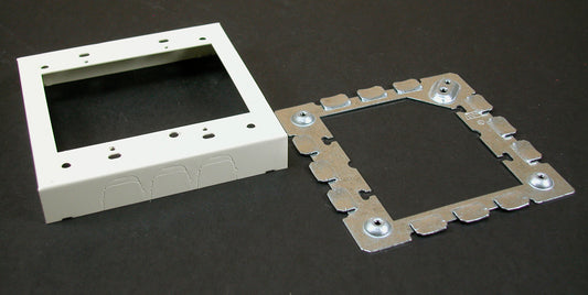 5751-2WH - Wiremold - 57512WH Two Gang Flush Type Extension Adapter Fitting in White