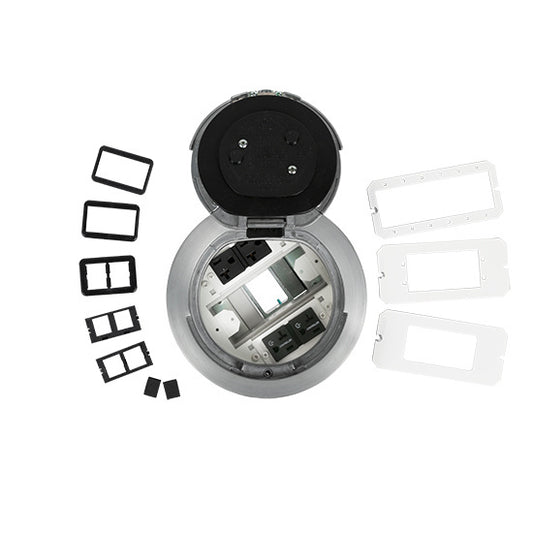 6ATC2PCRAA - Wiremold - 6ATC2PRCAA 6 inch Prewired Surface Brush Alum Assembly Marked Controlled Circuit in Brushed Aluminum