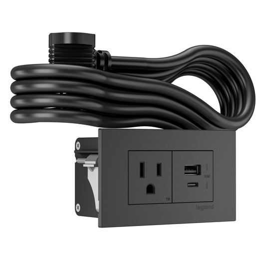 2-Cube-dash-Furniture-Power-Center- - Wiremold - dash 2Cube FPC in Graphite