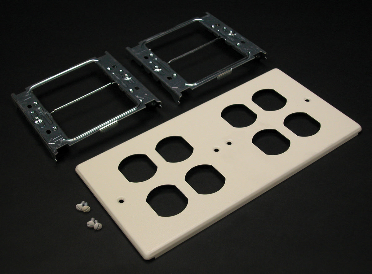 V4047-2BBBB - Wiremold - V40472BBBB 4047 Four Gang Cover Four Duplex Openings in Ivory