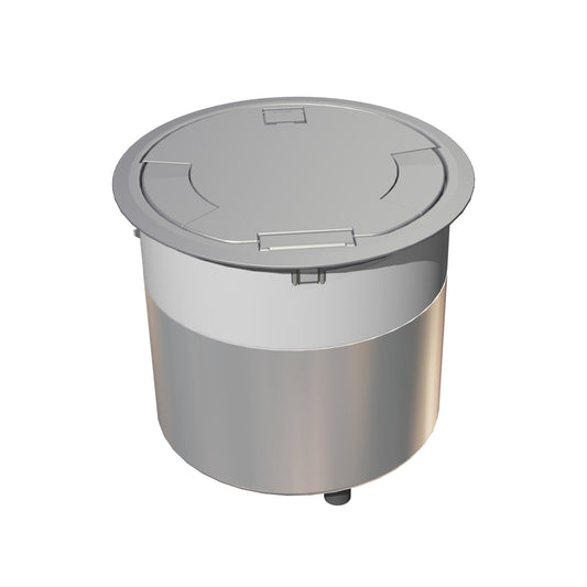 10ATCAA - Wiremold - 10ATCAA 10AT Unwired Evolution Poke Thru Device with Surface Style Cover in Brushed Aluminum