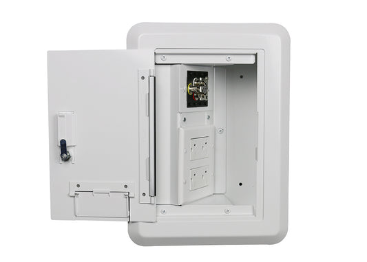EHWB4-WH - Wiremold - EHWB4WH Evolution Four Gang Hinged Wall Box in White