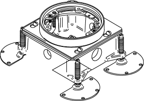 887B - Wiremold - 887B Shallow Cast Iron Single Service Floor Box