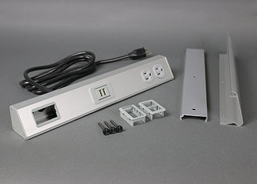 TSAM1F1BK1U - Wiremold - TSAM1F1BK1U TableSource Table Box with BacksplashMounted and Communication Opening in Black