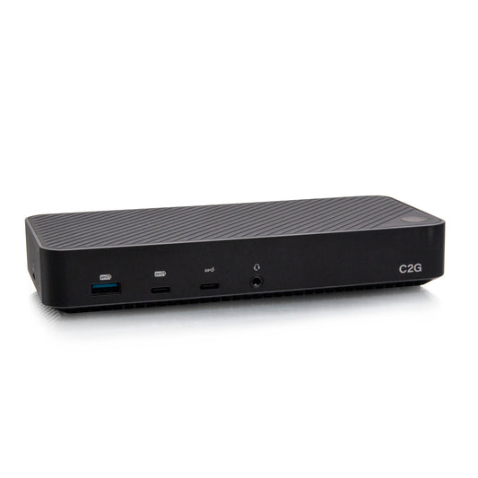 C2G54538 - C2G - USB-C 11in1 Hybrid DisplayLink and DP Alt Mode Triple 4K Docking Station with HDMI DisplayPort Ethernet USB 3.5mm Audio and Power Delivery up to 100W