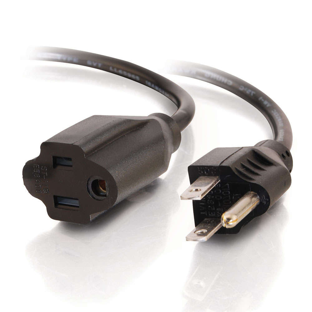 CG03137 - C2G - 1ft 18 AWG Outlet Saver Power Extension Cord NEMA 515P to NEMA 515R
