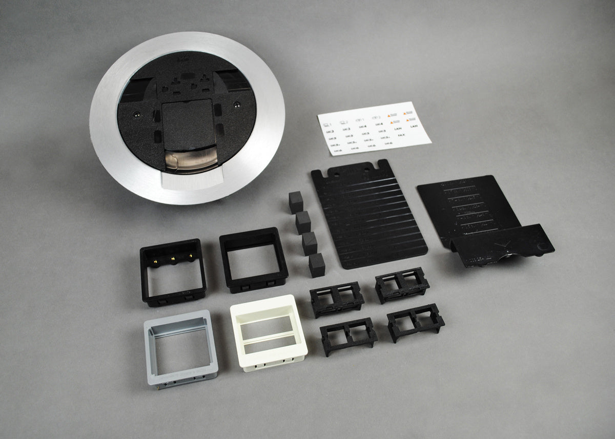 881AV3CTCAA - Wiremold - 881AV3CTCAA RatchetPro Multiple Service Floor Box Cover Kit in Aluminum