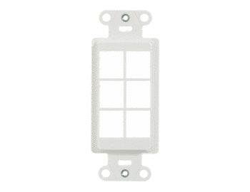 WP3416WH - On-Q - 6 Port Decorator Outlet Strap in White