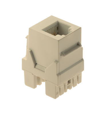 WP3425LA - On-Q - 6P6C Keystone Connector in Light Almond