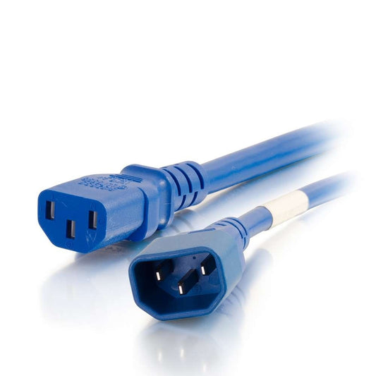 CG17486 - C2G - 3ft 18AWG Power Cord IEC320C14 to IEC320C13 Blue