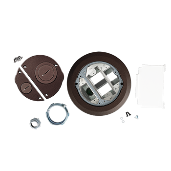 6ATCFFBZ - Wiremold - 6ATCFFBZ Evolution Recessed Furniture Feed Assembly with Surface Style Cover in Bronze