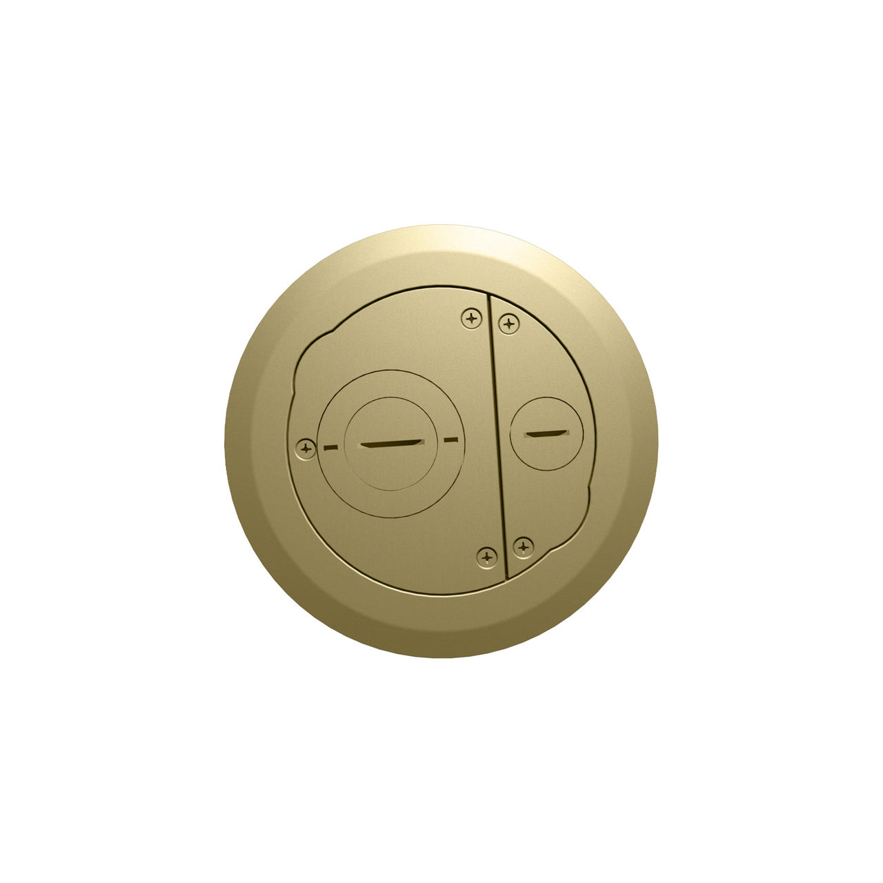 6ATCFFSB - Wiremold - 6ATCFFSB Evolution Recessed Furniture Feed Assembly with Surface Style Cover in Satin Brass