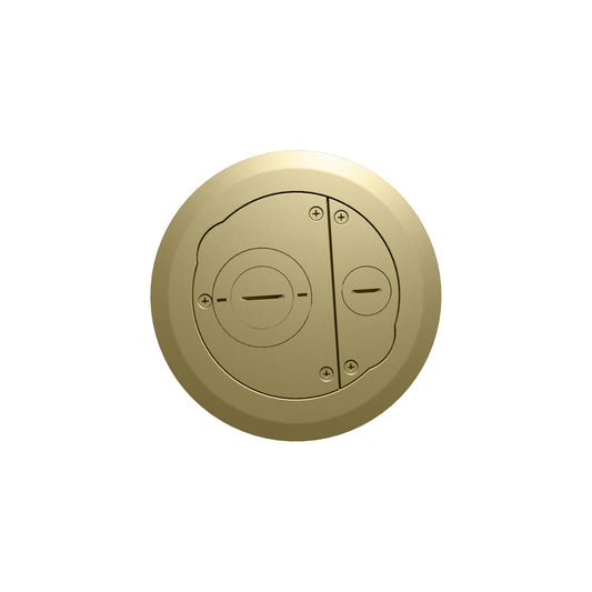 6ATCFFSB - Wiremold - 6ATCFFSB Evolution Recessed Furniture Feed Assembly with Surface Style Cover in Satin Brass