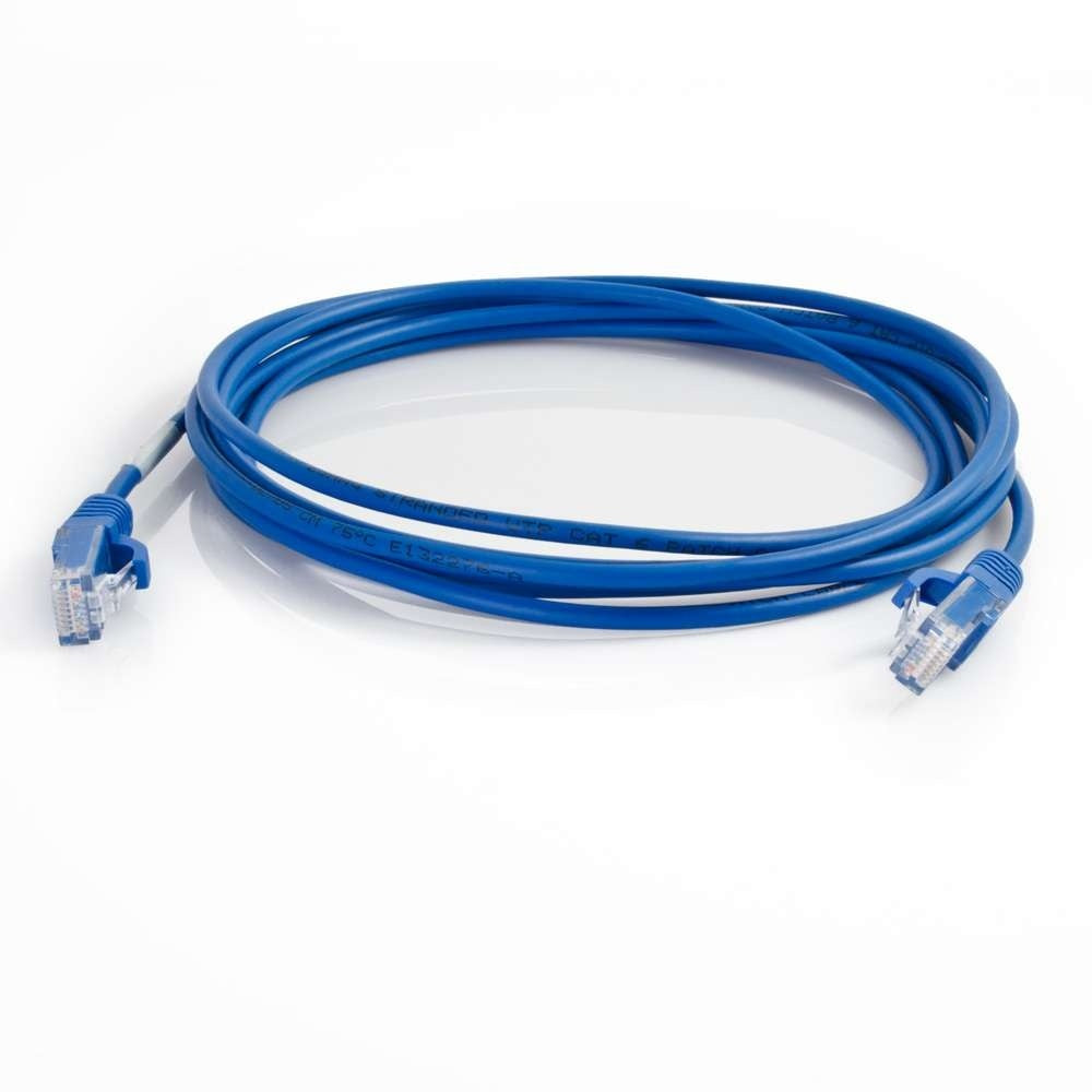 C2G02213 - C2G - 12ft (3.66m) Cat6 Snagless Unshielded UTP Slim Ethernet Network Patch Cable Blue