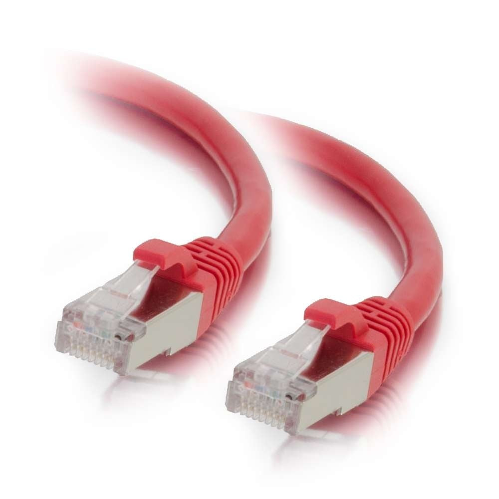 CG00848 - C2G - 7ft Cat6 Snagless Shielded STP Ethernet Network Patch Cable Red