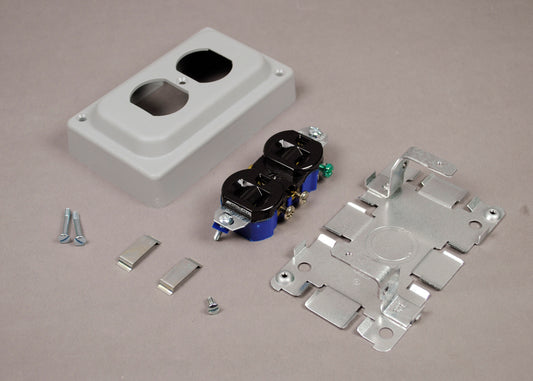 1543GL - Wiremold - 1543GL Overfloor Raceway Grounding Duplex Receptacle and Cover