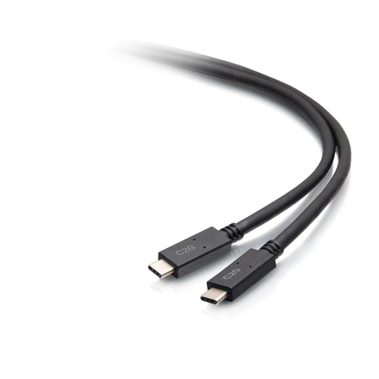 C2G28882 - C2G - 6ft (1.8m) USB-C Male to USB-C Male Cable 20V 5A USB 3.2 Gen 1 5Gbps