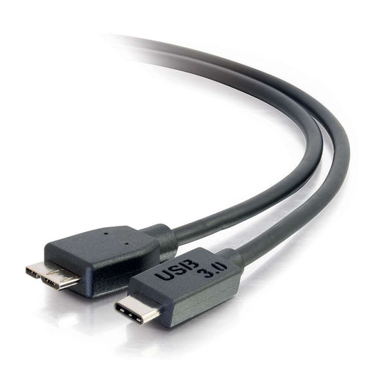 CG28863 - C2G - 6ft USB 3.0 USB 3.1 Gen 1 USB-C to USB Micro-B Cable M/M Black