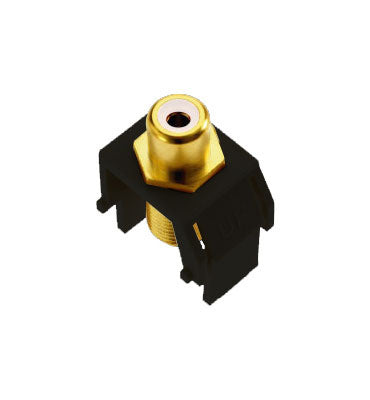 WP3461BK - On-Q - RCA to FConnector Keystone Insert in Black
