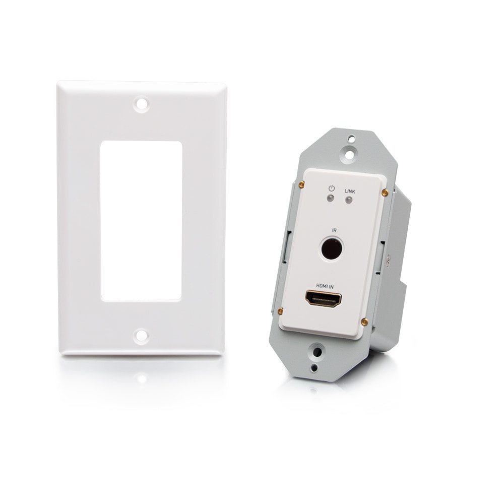 C2G30021 - C2G - HDMI HDBaseT RS232 and IR over Cat Extender Single Gang Wall Plate Transmitter 4K 60Hz