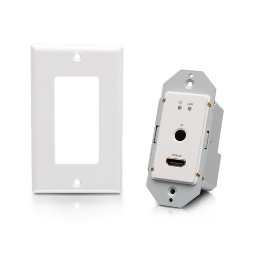 C2G30021 - C2G - HDMI HDBaseT RS232 and IR over Cat Extender Single Gang Wall Plate Transmitter 4K 60Hz
