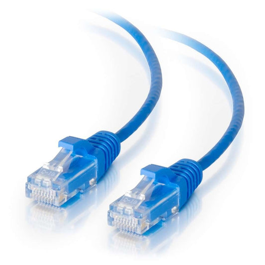 CG01020 - C2G - 2ft Cat5e Snagless Unshielded UTP Slim Ethernet Network Patch Cable Blue