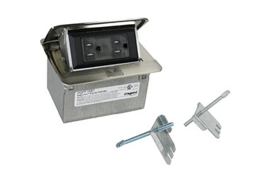 DQFF15ST - Wiremold - DQFF15ST Field Wired deQuorum SingleFlip Up Unit in Stainless Steel