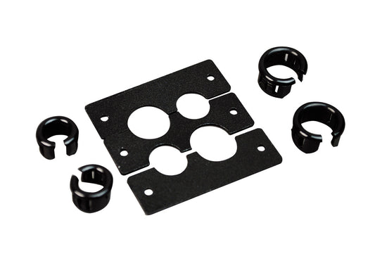 AV9012BK - Wiremold - AV9012BK Cable Kit with 4 Openings 2 small and 2 large in Black