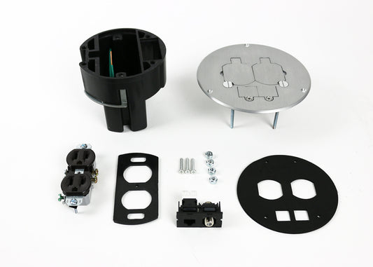 863DPCOMAL - Wiremold - 863DPCOMAL Dual Service Floor Box Kit