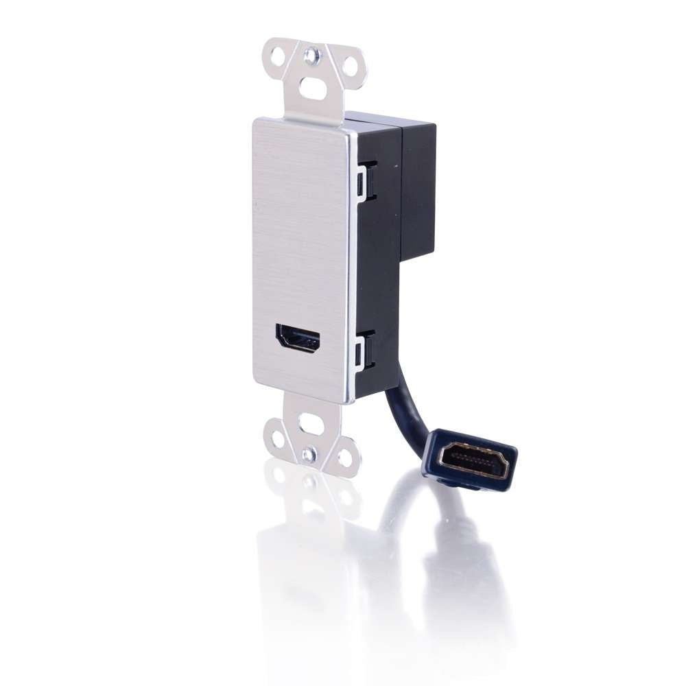 CG41042 - C2G - HDMI Pass Through Wall Plate Aluminum