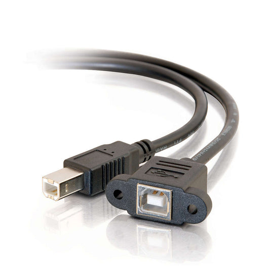 CG28073 - C2G - 2ft Panel Mount USB 2.0 B Female to B Male Cable
