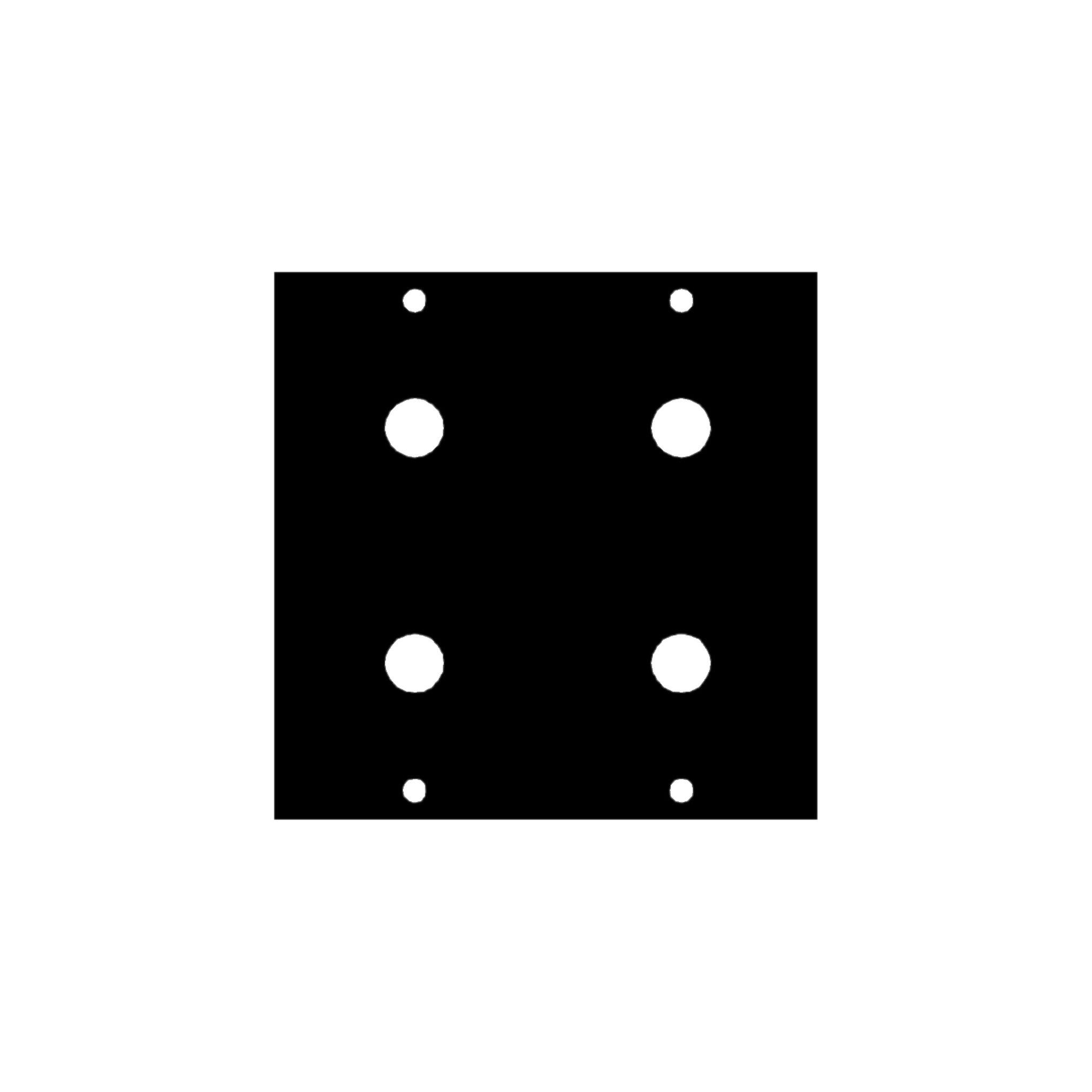 1-4X4 - Middle Atlantic - UCP Module with Four 14 Inch Punchouts
