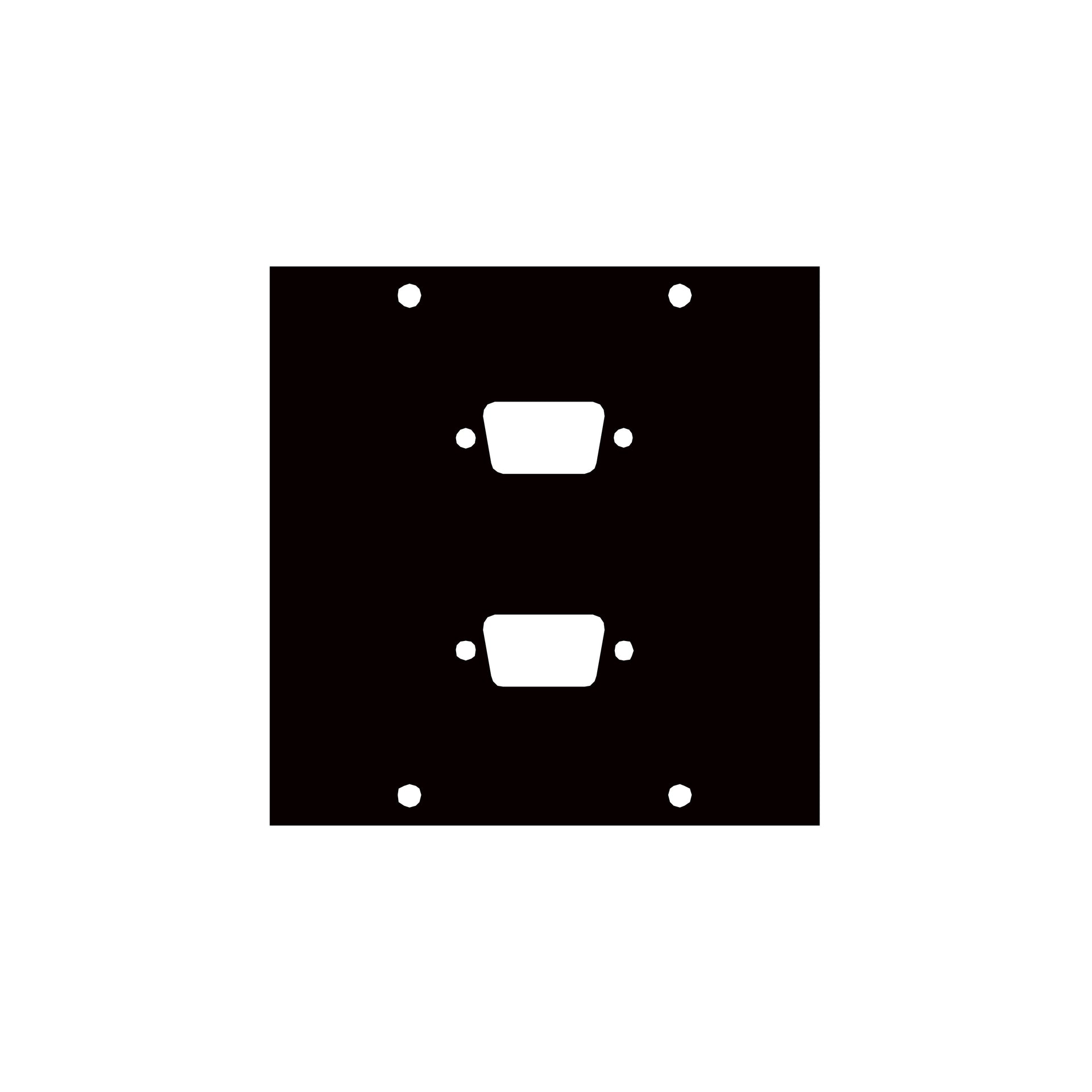 2DB9 - Middle Atlantic - UCP Module with Two DB9 Punchouts