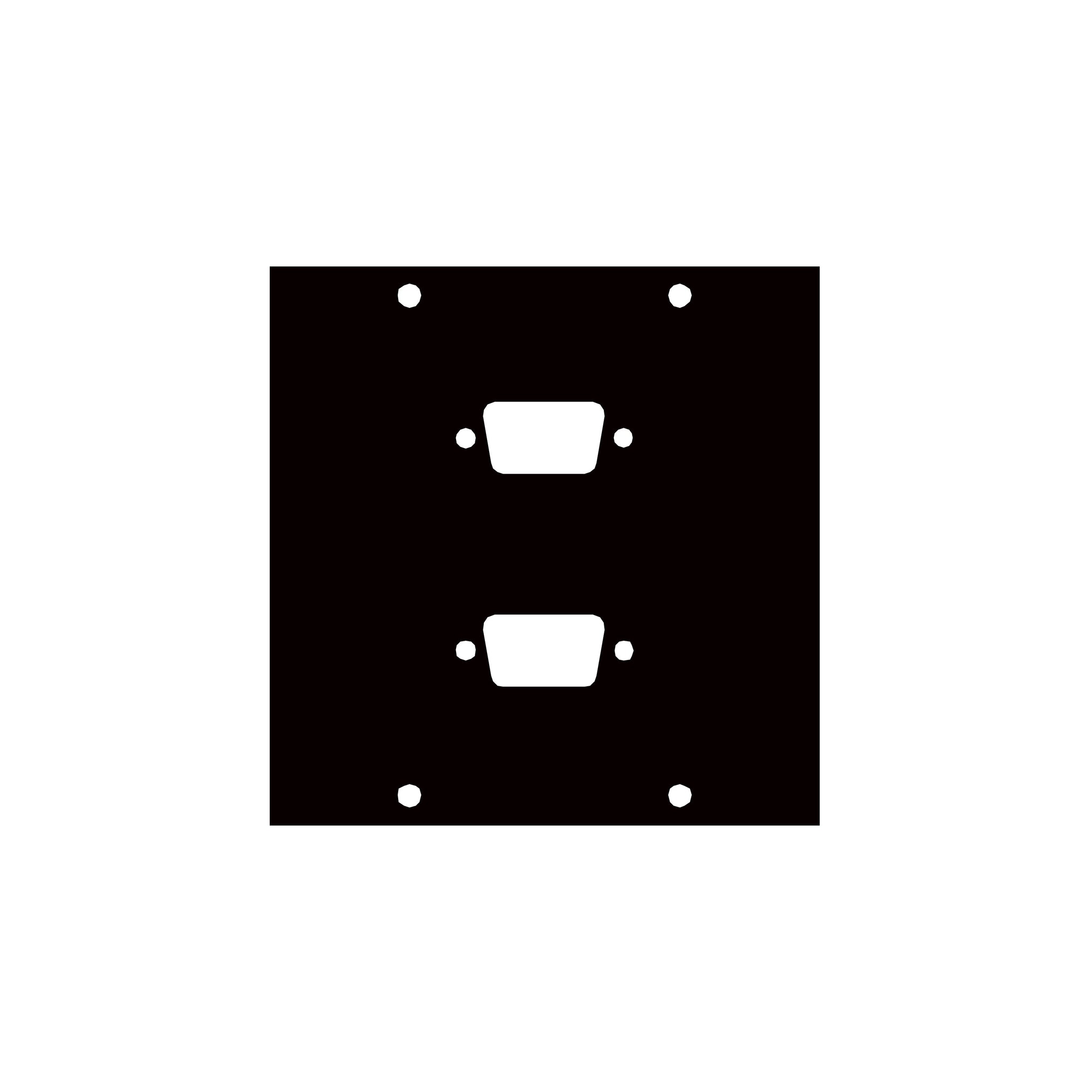 2DB9 - Middle Atlantic - UCP Module with Two DB9 Punchouts