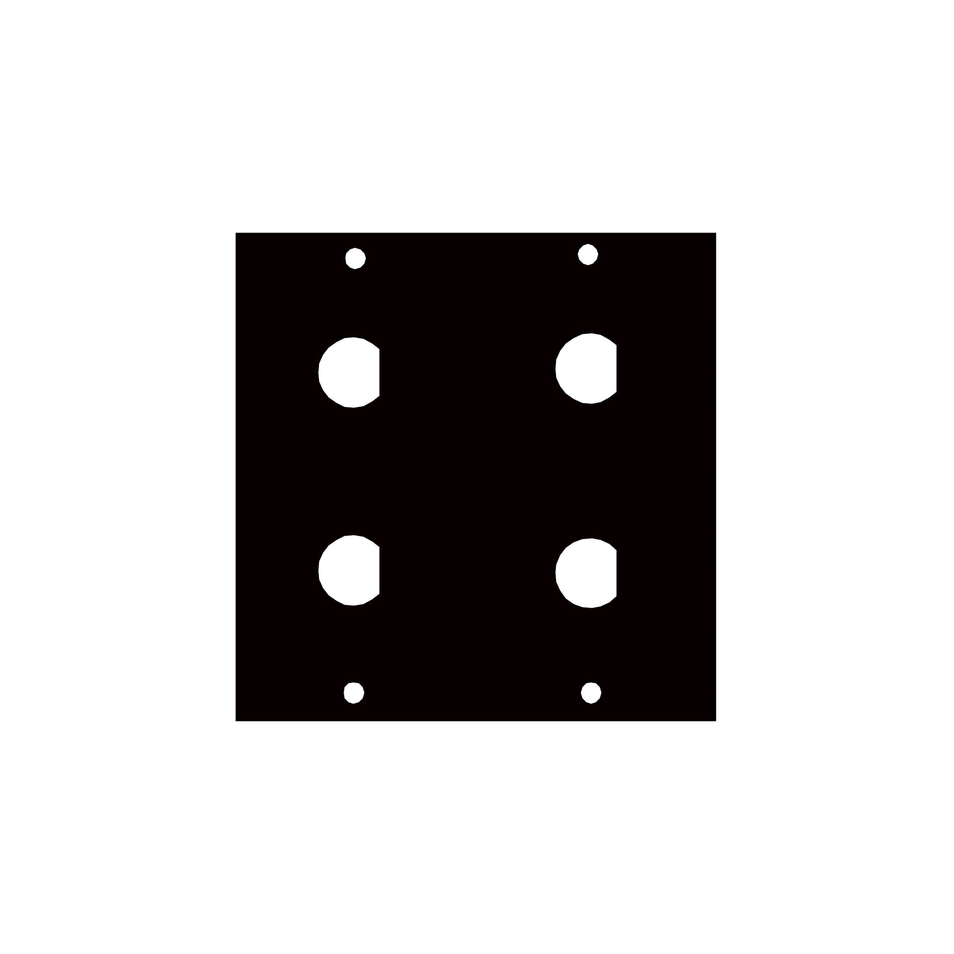 3-8BNC4 - Middle Atlantic - UCP Module with Four 38 Inch BNC Punchouts