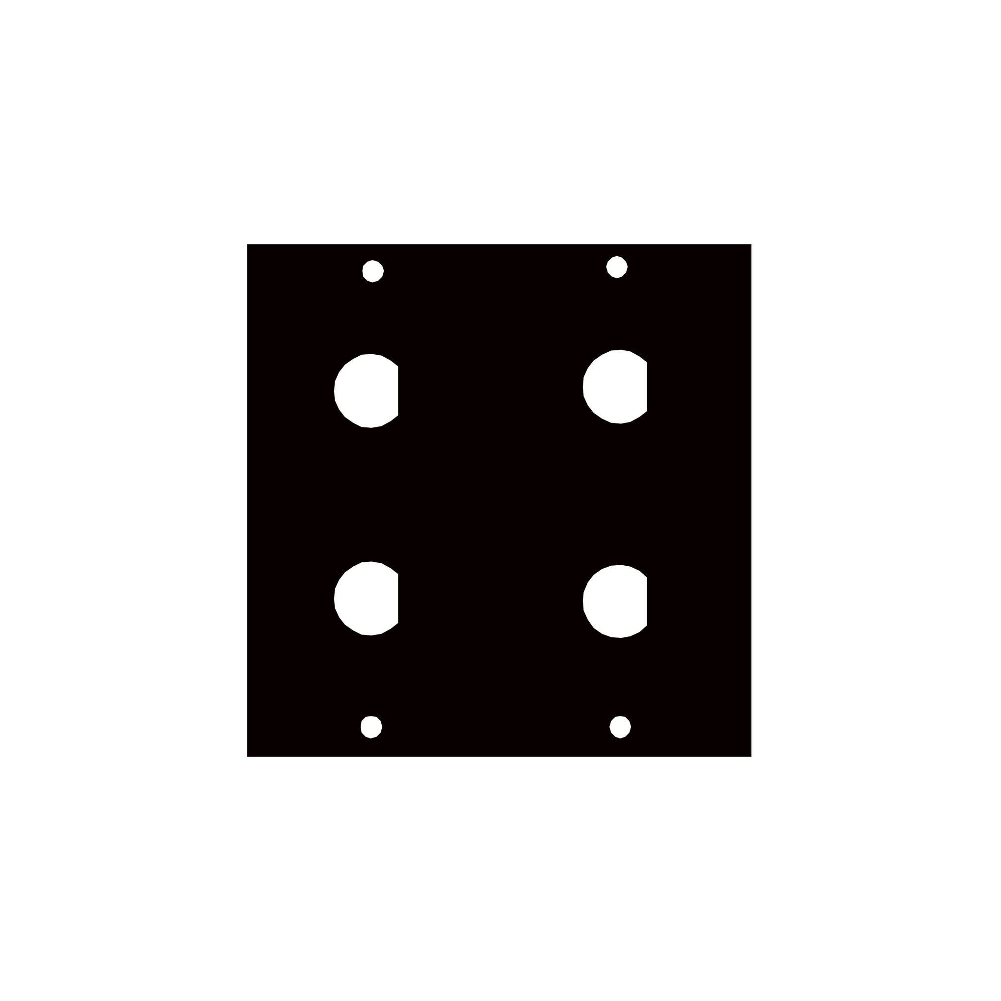 3-8BNC4 - Middle Atlantic - UCP Module with Four 38 Inch BNC Punchouts
