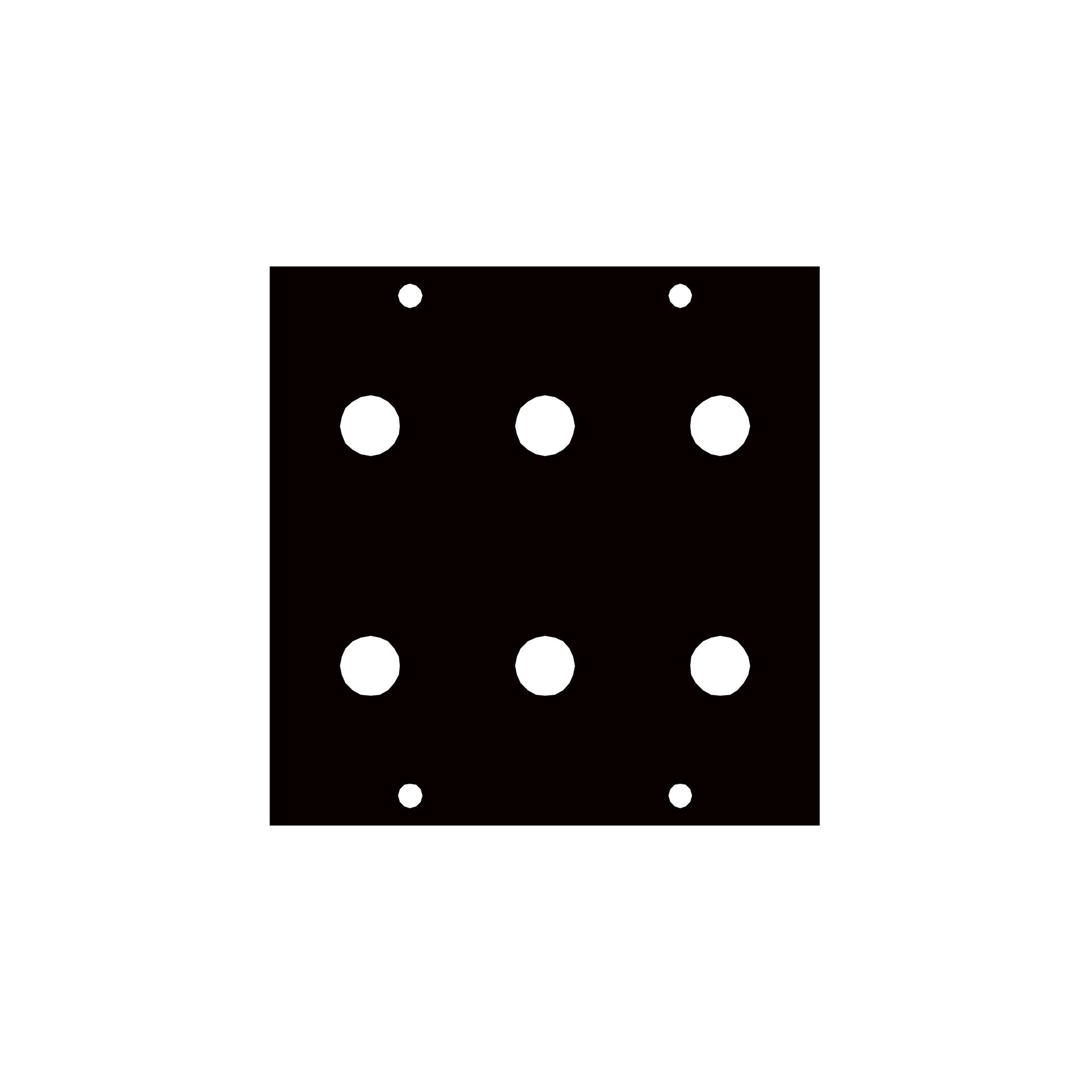 3-8X6 - Middle Atlantic - UCP Module with Six 38 Inch Punchouts