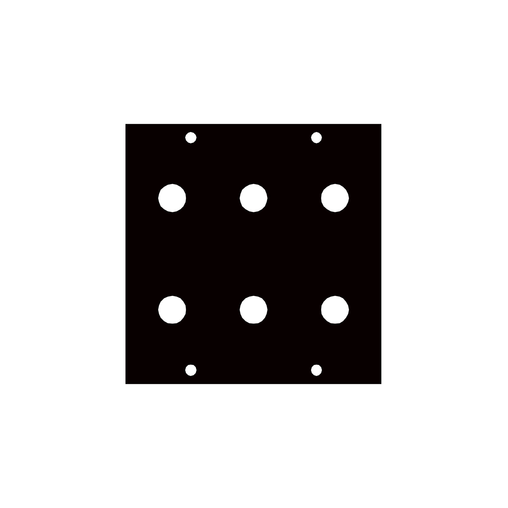 3-8X6 - Middle Atlantic - UCP Module with Six 38 Inch Punchouts