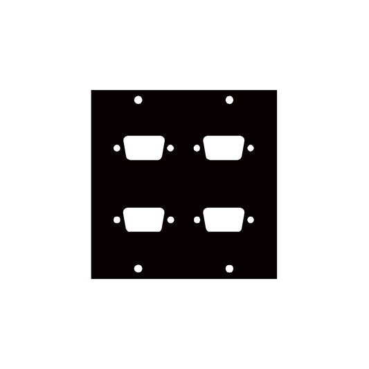 4DB9 - Middle Atlantic - UCP Module with Four DB9 Punchouts