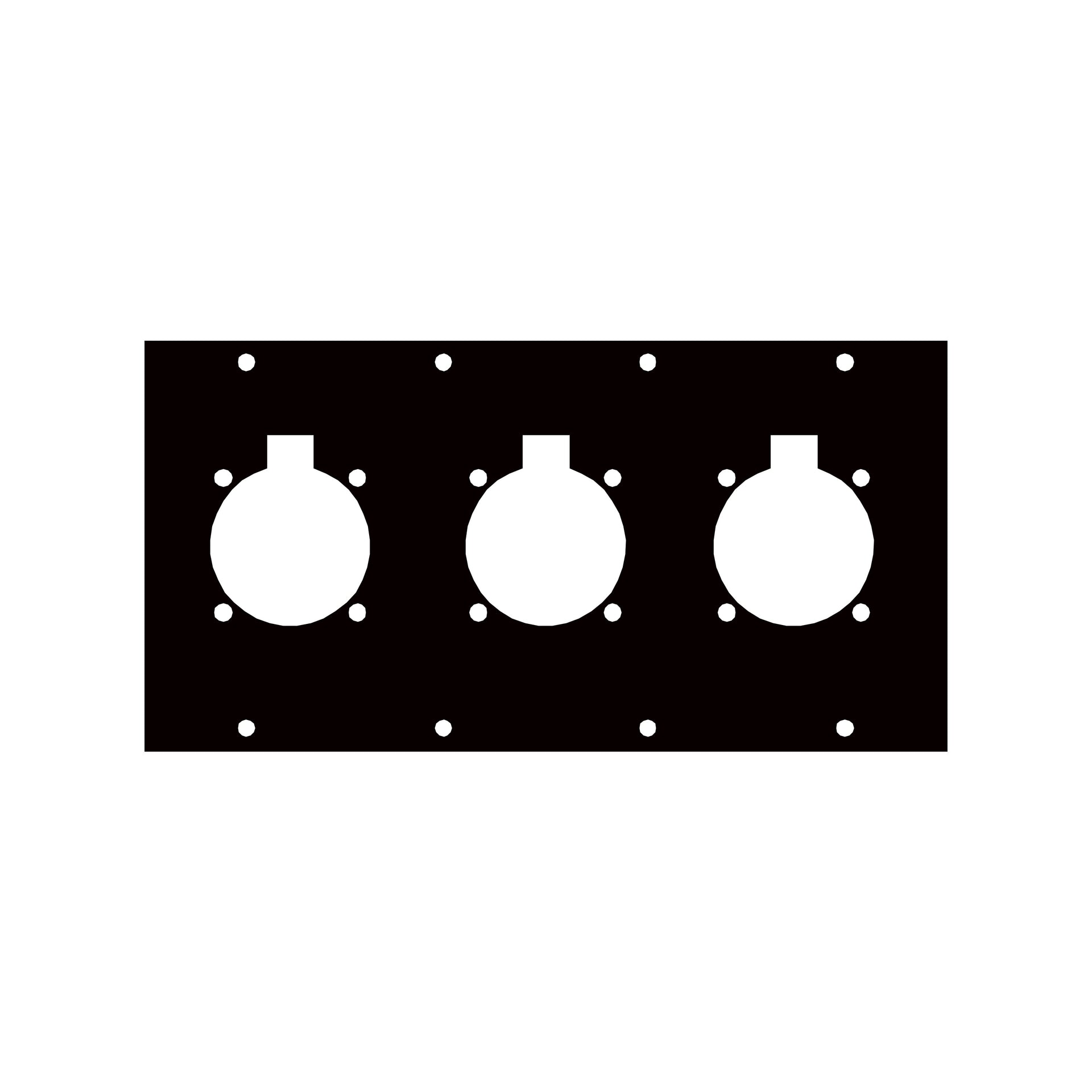 4SC3 - Middle Atlantic - UCP Module with Three Circular Flange Punchouts