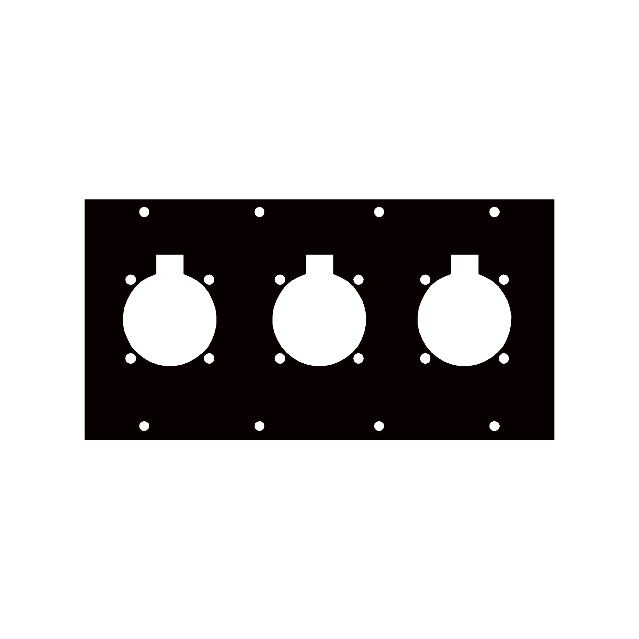 4SC3 - Middle Atlantic - UCP Module with Three Circular Flange Punchouts