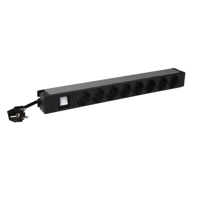 19 Inch PDU LCS³ - 1 U - 8 Outlets X 2P+E - German Standard - 1 Luminous Switch