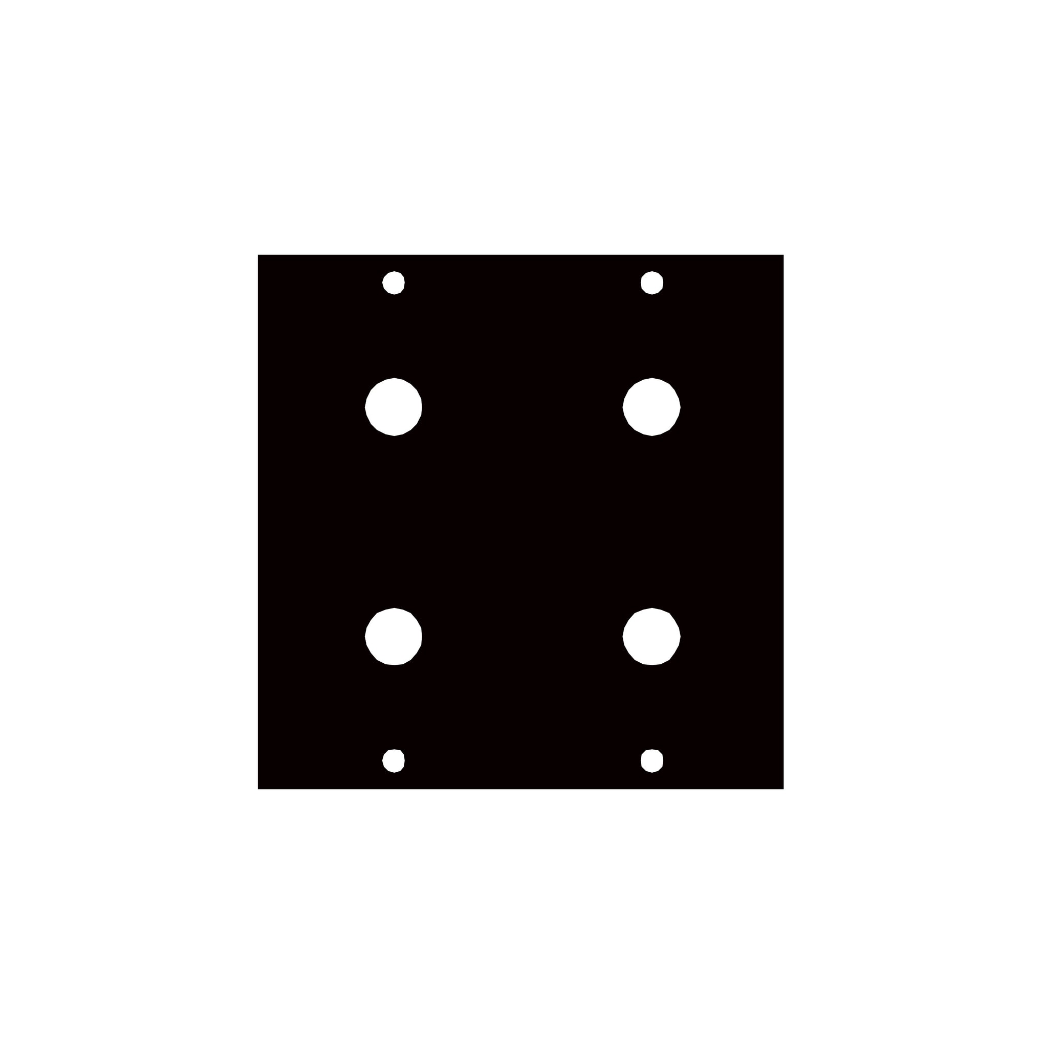 7-16X4 - Middle Atlantic - UCP Module with Four 716 Inch Punchouts