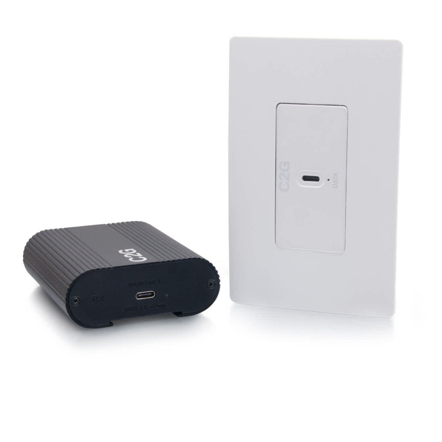 Superbooster® 1-Port USB over Cat6a Wall Plate to Box Extender Kit - USB 3.2 Gen1 (5Gbps)
