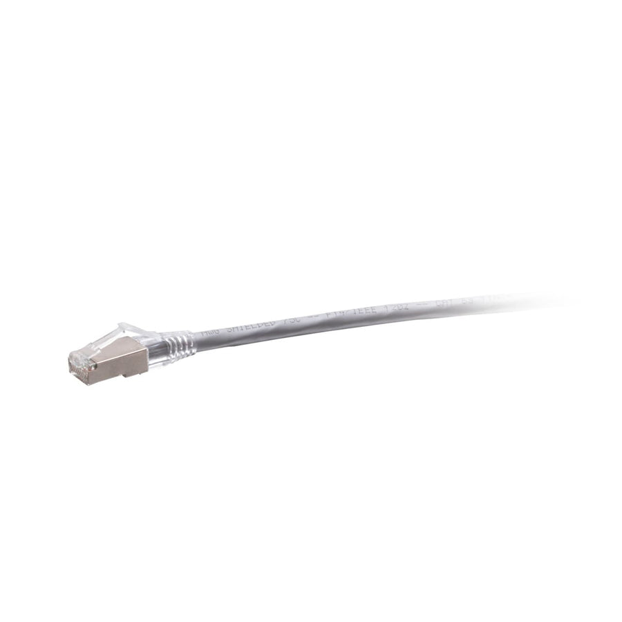 1ft (0.3m) TAA-Compliant F-Series Cat6a Snagless Shielded (STP) Network Cable - Gray
