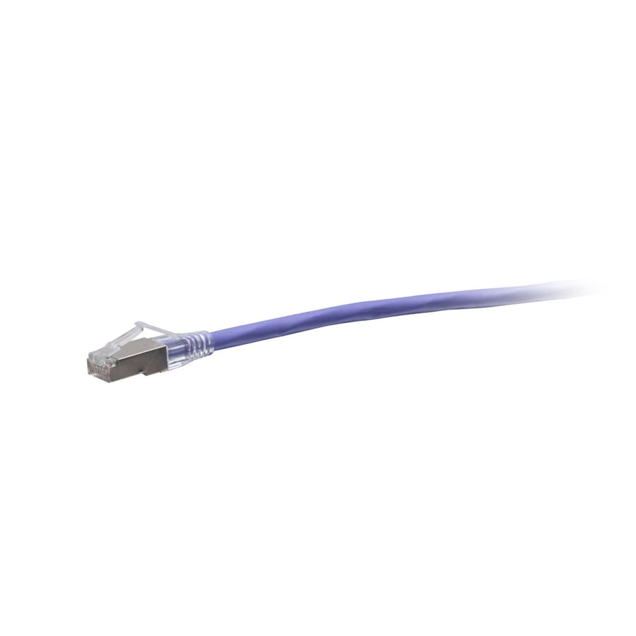 2ft (0.6m) TAA-Compliant F-Series Cat6a Snagless Shielded (STP) Network Cable - Purple