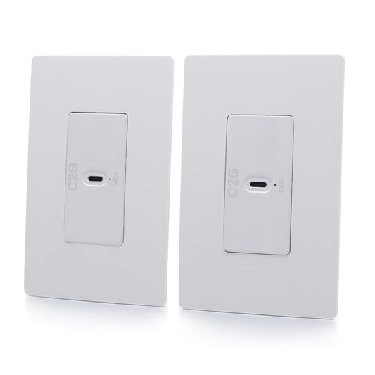 C2G54268 - C2G - Superbooster 1 Port USB over Cat6a Wall Plate to Wall Plate Extender Kit USB 3.2 Gen1 5Gbps