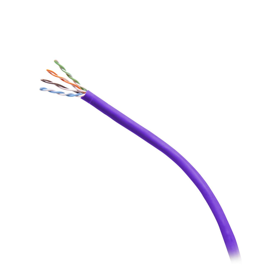 1000ft (304.8m) TAA-Compliant Cat6 Bulk Unshielded (UTP) Ethernet Network Cable with Solid Conductors-Plenum CMP-Rated - Purple